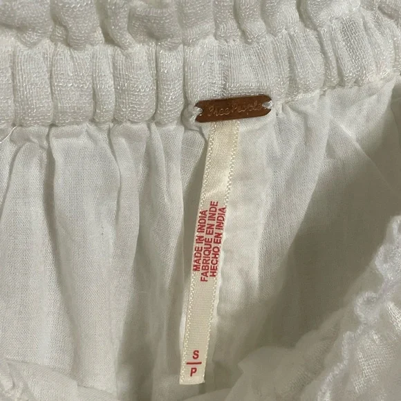 Free People SET Daybreak Blouse and Alana Pant Set in White